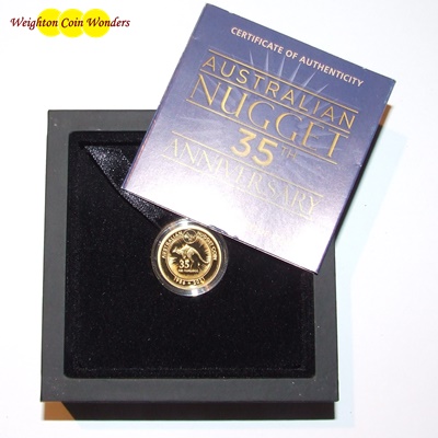 (image for) 2021 Gold Proof 1/4oz Coin - Australian Nugget 35TH Anniversary